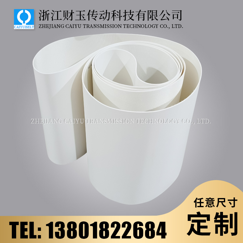 浙江財玉傳動科技有限公司/CAIYUBELT/白色亞光PVC輸送帶