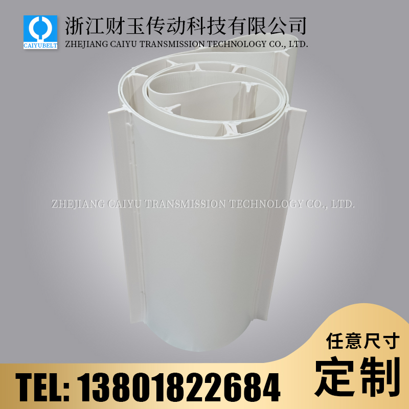 浙江財玉傳動科技有限公司/CAIYUBELT/白色亞光擋板輸送帶