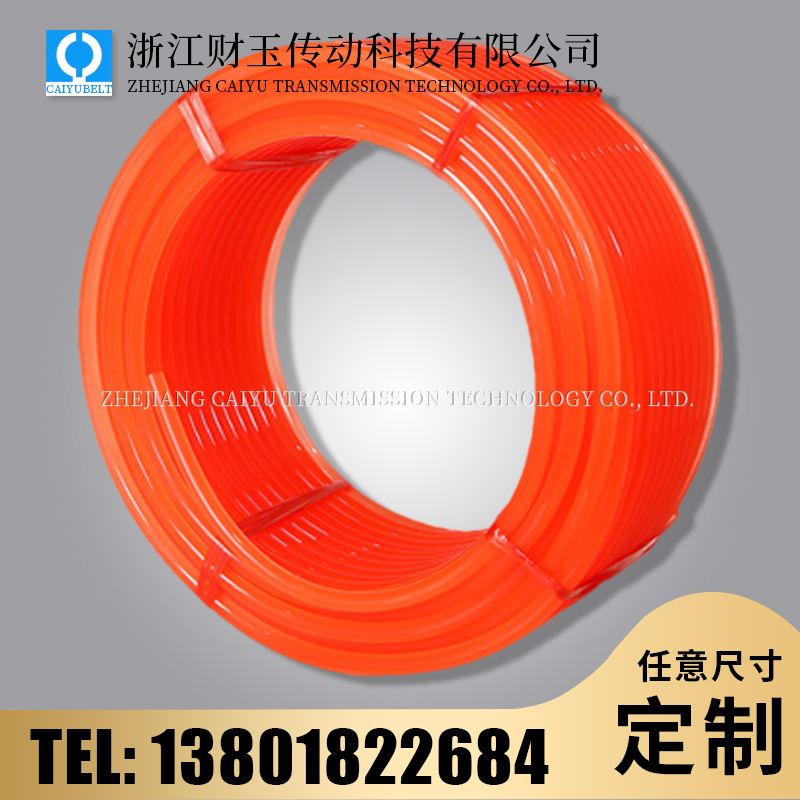 浙江財玉傳動科技有限公司/CAIYUBELT/澄色圓帶